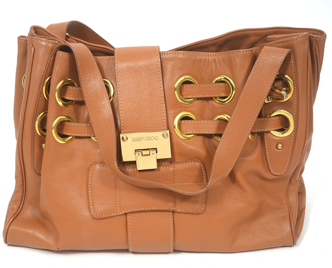 Jimmy Choo Tan Ramona Leather Handbag (1 of 7)