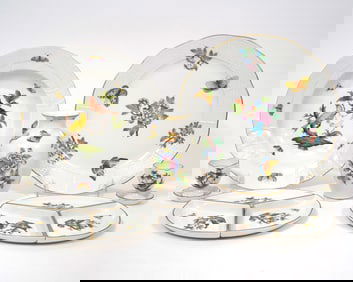 11 Pieces Herend Rothschild Bird China