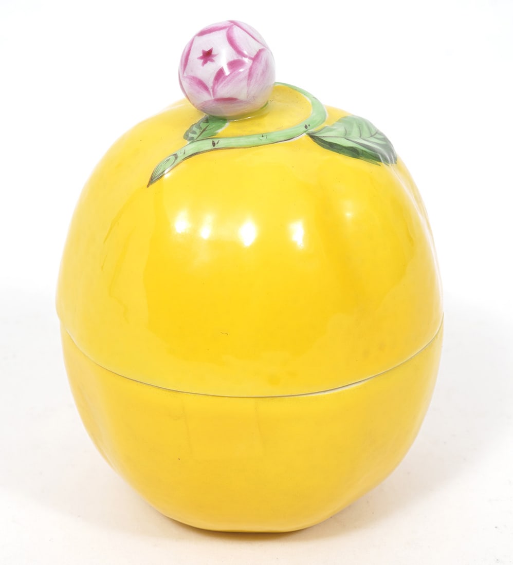 Herend Hungry Porcelain Figural Lemon Trinket Box (1 of 8)
