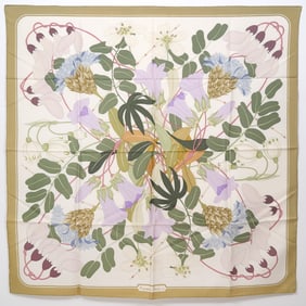 Hermes "Flora Graeca" Silk Scarf Care Tag