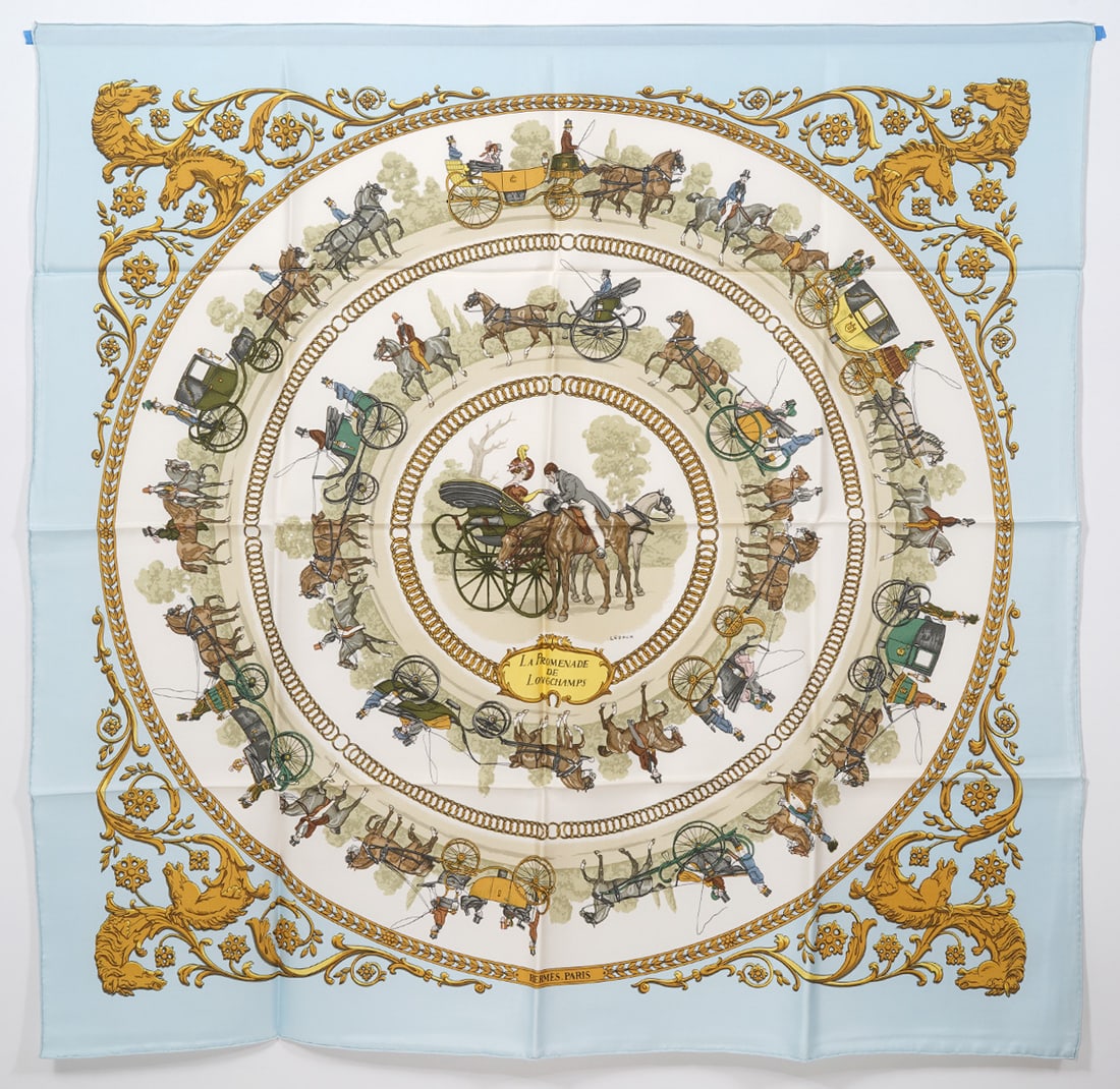 Hermes Silk Scarf 'La Promenade de Longchamps” Tag (1 of 4)