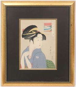 Japanese Woodblock Print Attr. Kitagawa Utamaro