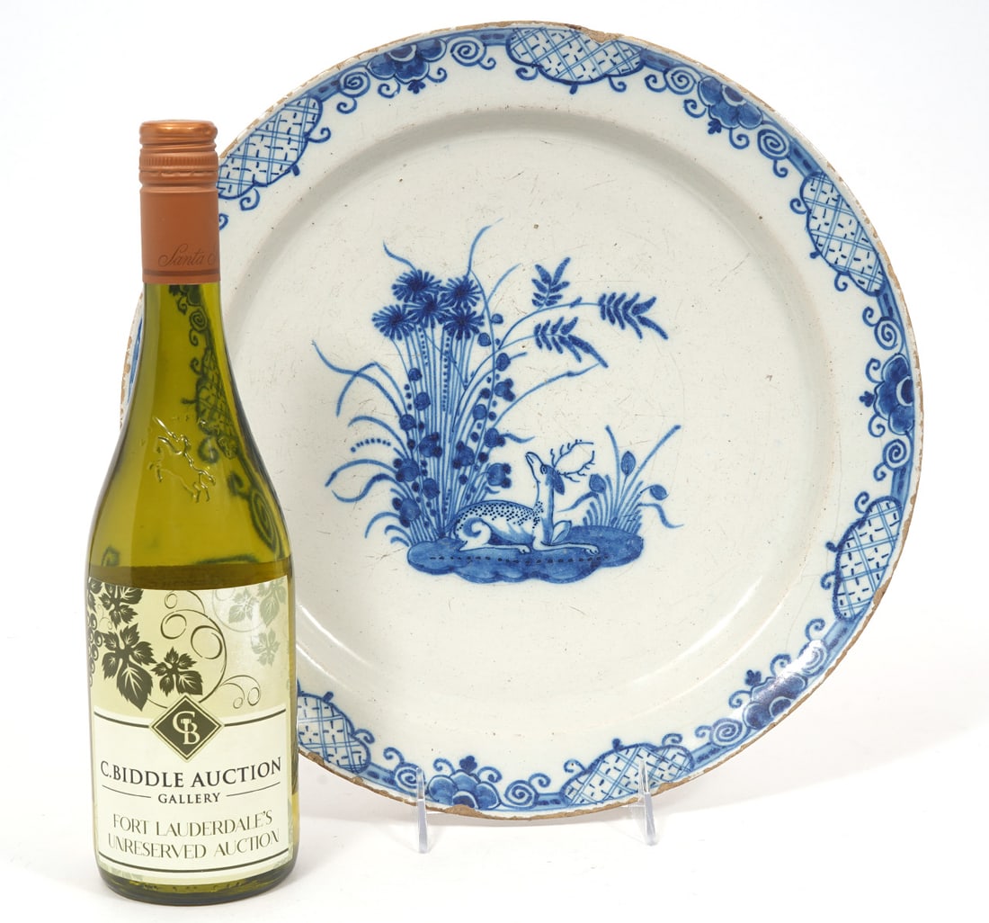 Early Antique Delft Blue & White Platter (1 of 7)