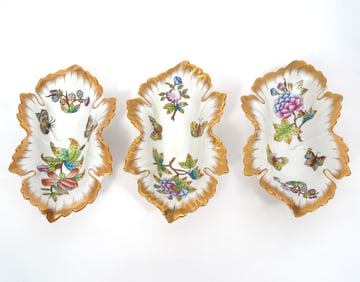 Three Herend 'Queen Victoria' Trinket Dishes
