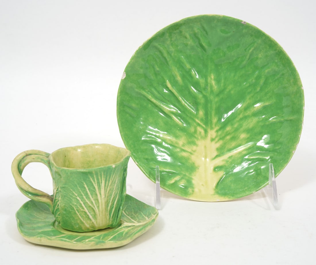 Dodie Thayer Lettuce Ware Cup, Saucer, Plate (1 of 8)