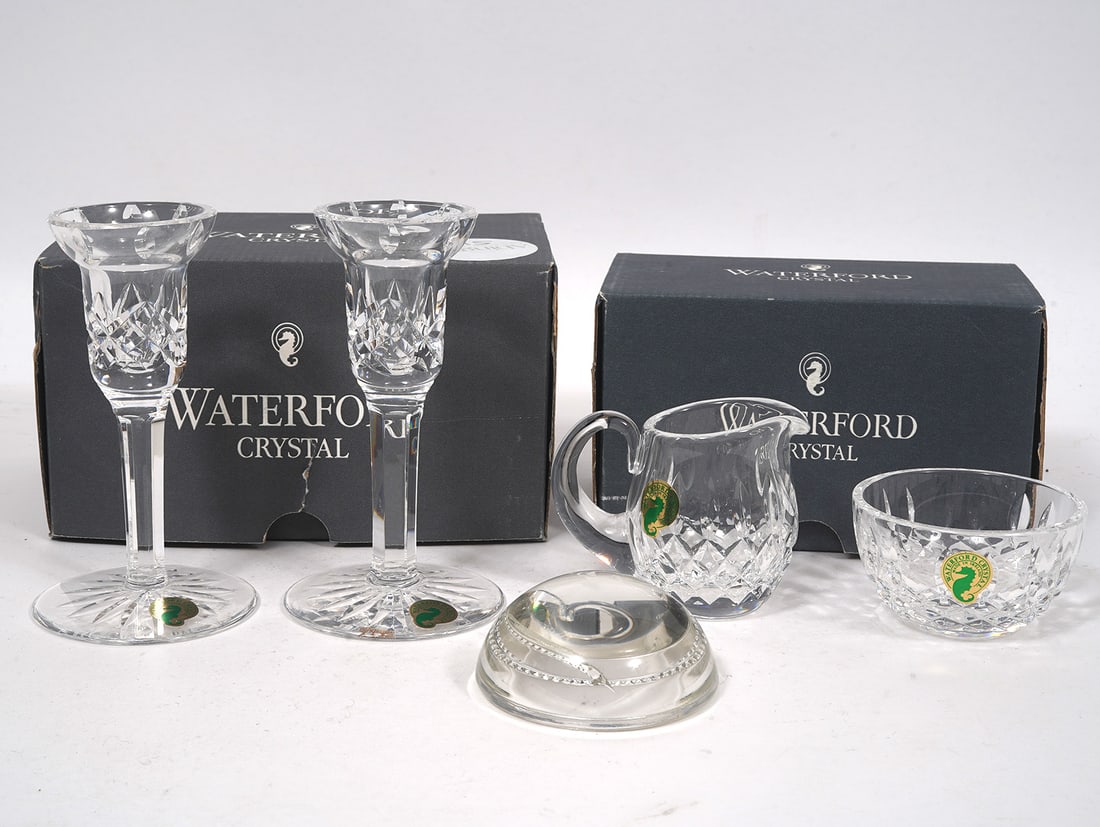 Waterford Crystal Sugar Cream Set & Candlesticks (1 of 5)