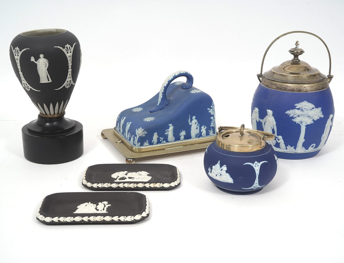 Wedgwood Black & Blue Jasperware 6Pc Group (1 of 11)