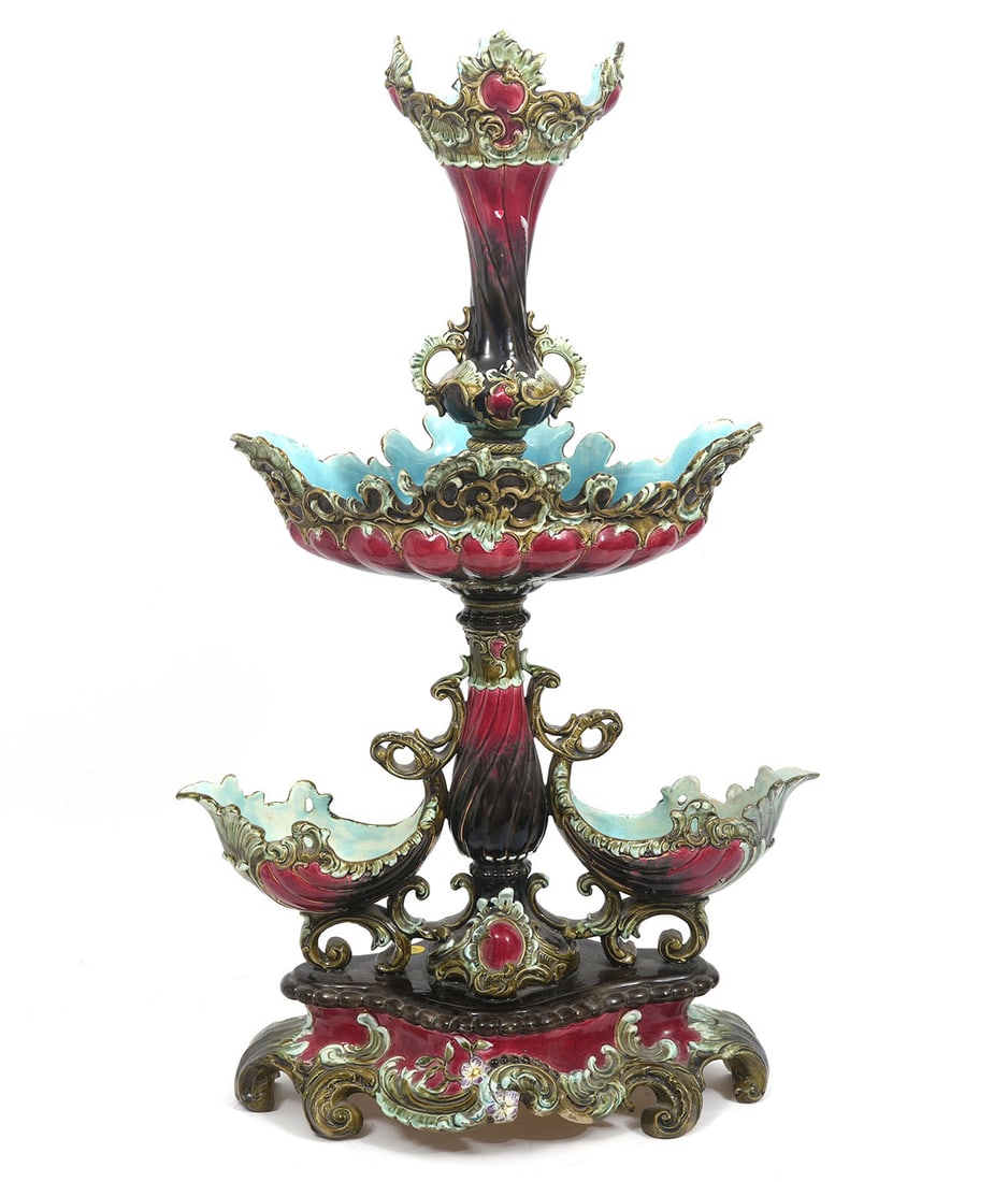 Majolica Large Ceramic Centerpiece (1 of 12)