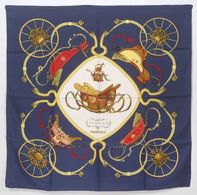 Hermes Silk Scarf "Springs" by Philip Ledoux