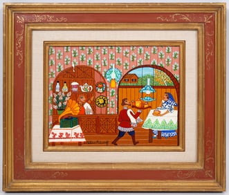 Helena Adamoff 'Le Bistro' Painting