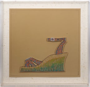 Nicolas Cann LA Artist 'Shoe' in Acrylic Frame