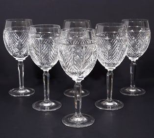 Six Ralph Lauren Herringbone Goblets