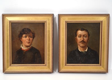 Two 19th C. American School Portraits