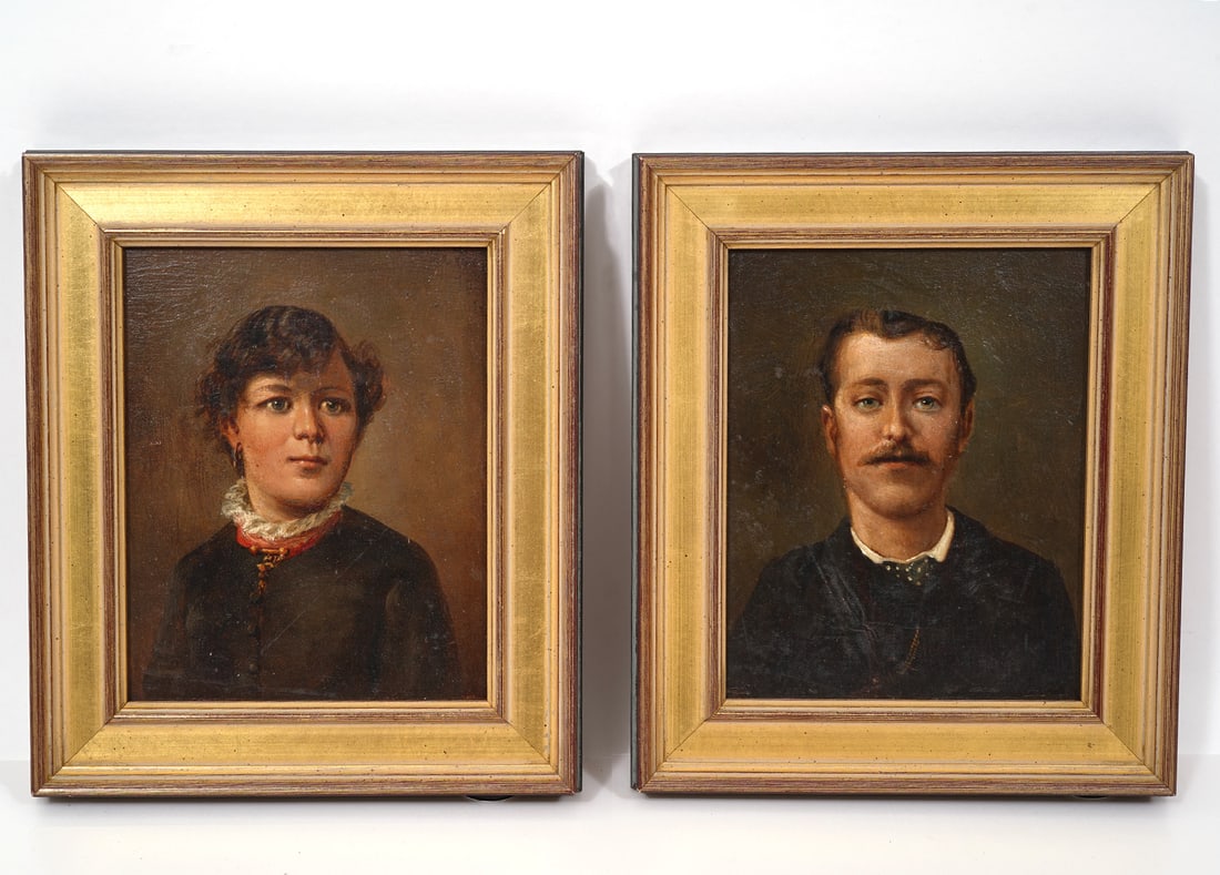 Two 19th C. American School Portraits (1 of 4)