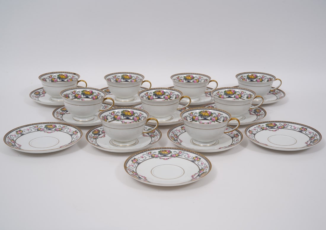Rosenthal 'Della Robbia' Porcelain Cups Saucers (1 of 2)