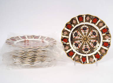 Royal Crown Derby "Old Imari" 12 Dessert Plates (1 of 5)
