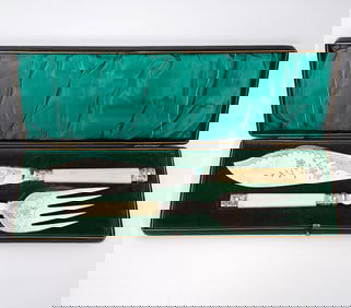 Lee & Wigfull English Silver-Plate 2Pc Fish Set