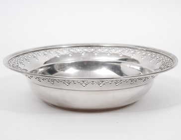 Tiffany & Co Sterling Pierced Border Candy Dish