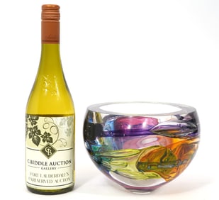 Leon Applebaum Heavy Art Glass Bowl