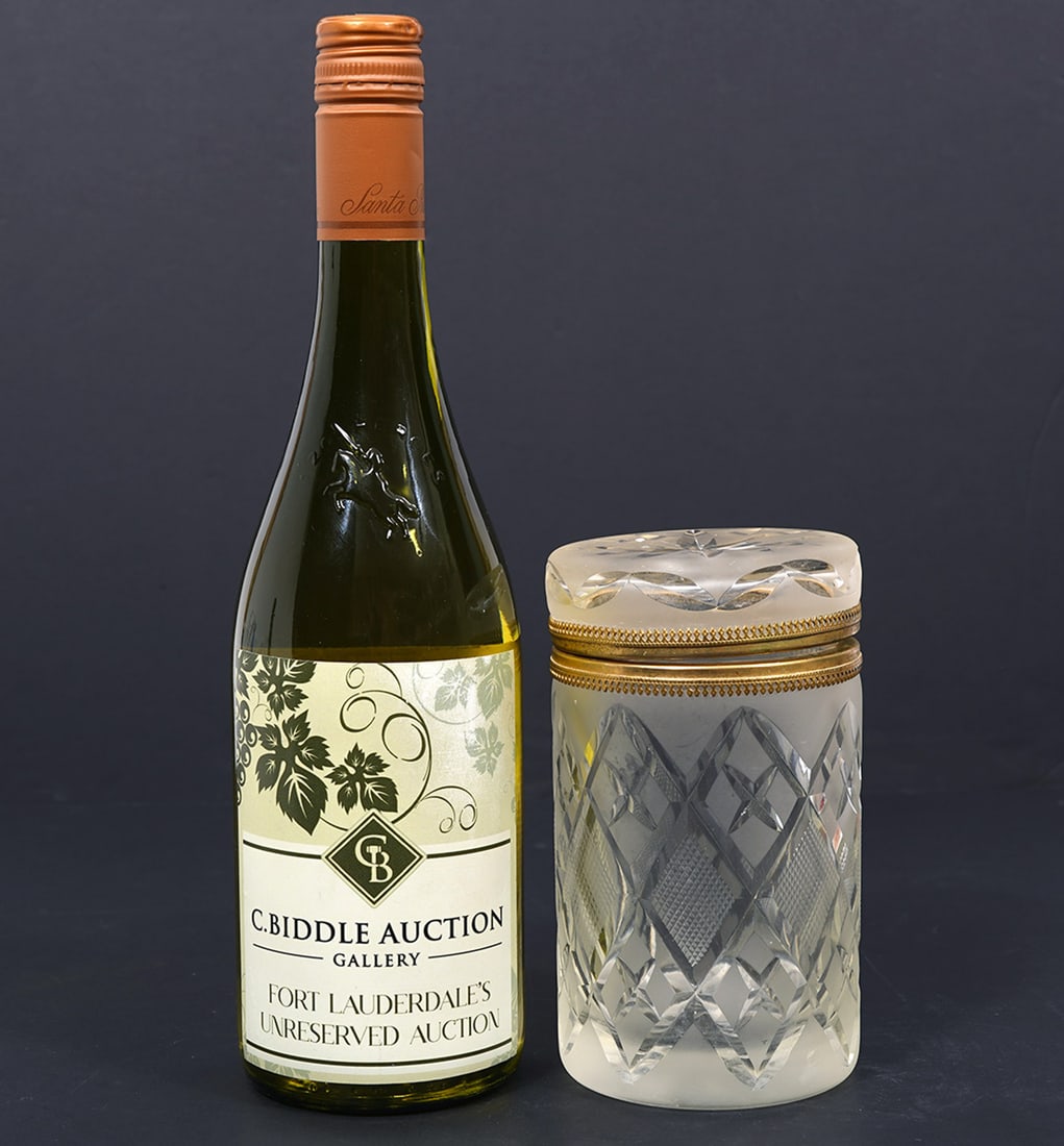 French Cut-Crystal Bronze Mount Vanity Box (1 of 6)