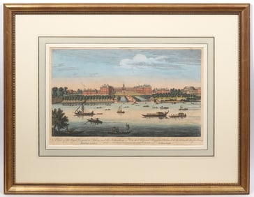 English Colored Engraving of Royal Hospital