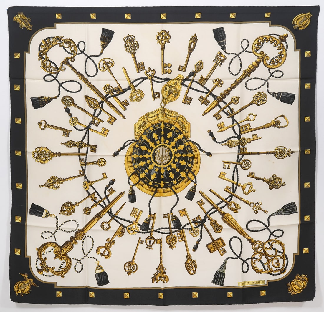 Hermes "Les Cles" Silk Scarf (1 of 6)