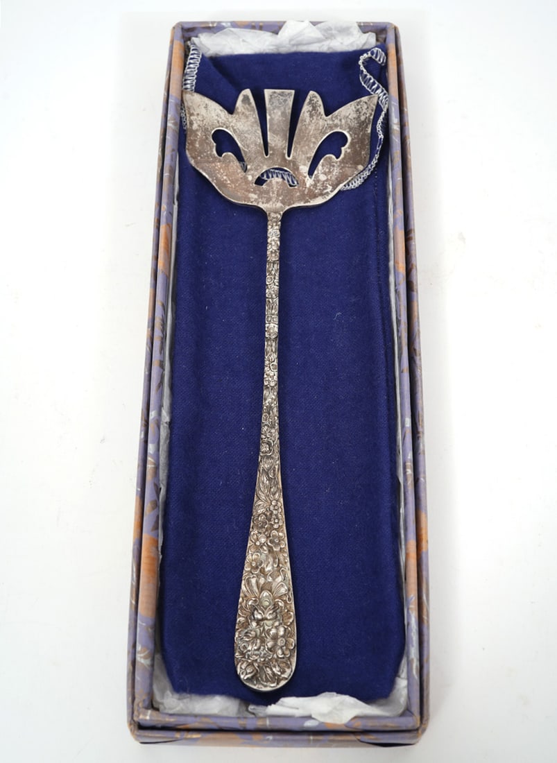 Steiff Sterling Silver Rose Pattern Bacon Fork (1 of 5)