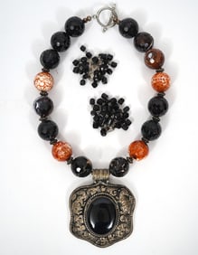Middle-Eastern Style Costume Necklace & Earrings