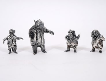 Lanier Sterling Silver 4 'Wind in Willows' Figures