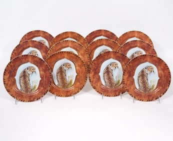 12 Lynn Chase African Portraits Cheetah Plates