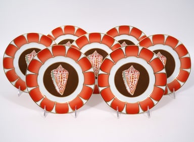 7 Lynn Chase "Coquilles" Alphabet Cone Plates