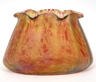 Attr. Loetz Art Nouveau Bronze Glass Vase