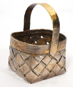 Cartier Vintage Woven Sterling Basket