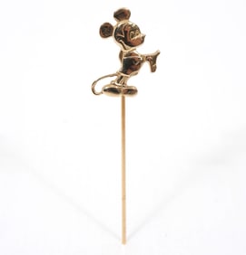 14K YG Disney Mickey Mouse Stick Pin
