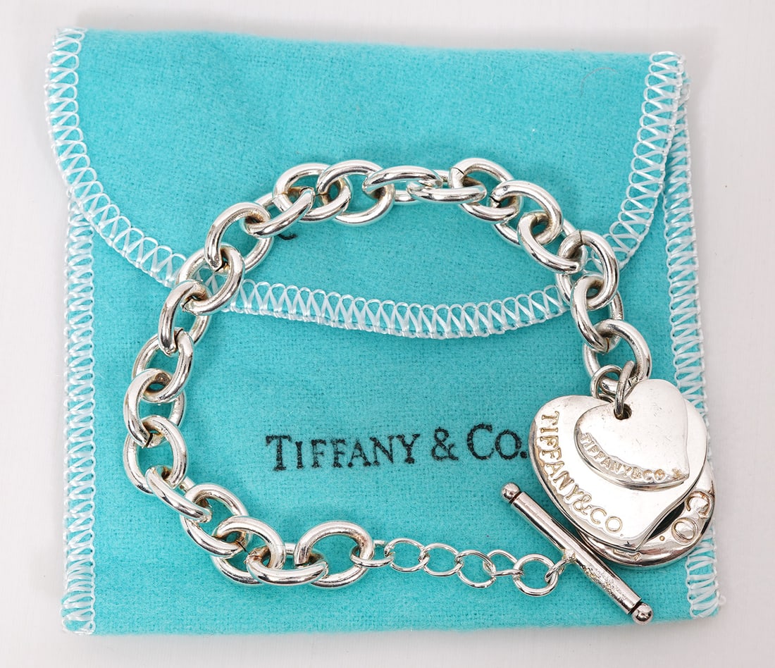 Tiffany & Co Sterling Hearts Link Bracelet (1 of 5)