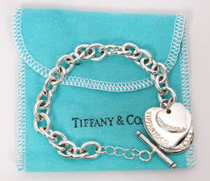 Tiffany & Co Sterling Hearts Link Bracelet