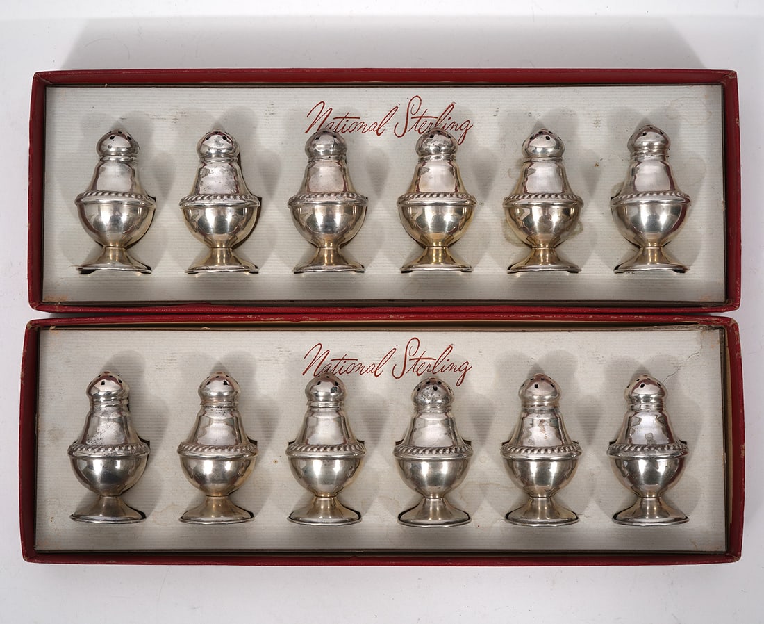 12 National Sterling Salt & Pepper Shakers (1 of 4)