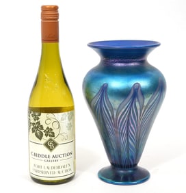 Vandermark Iridescent Pulled Feather Vase