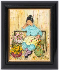 Mildred Barrett Oil on Canvas Painting
