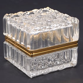 Crystal and Bronze Mounted Hinged Box