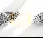 David Yurman Sterling & 18K Diamond Cluster Ring