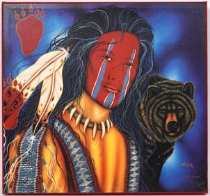 Henri Peter "Bear Man" Print on Canvas S/N