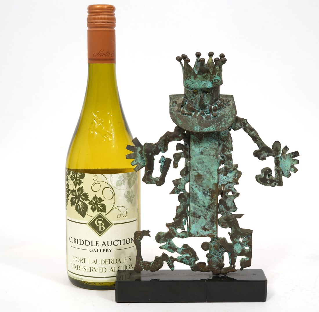 Eugene Dobos Brutalist Patinated Brass Sculpture (1 of 7)