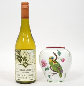 Lynn Chase 'Parrots of Paradise' Ginger Vase