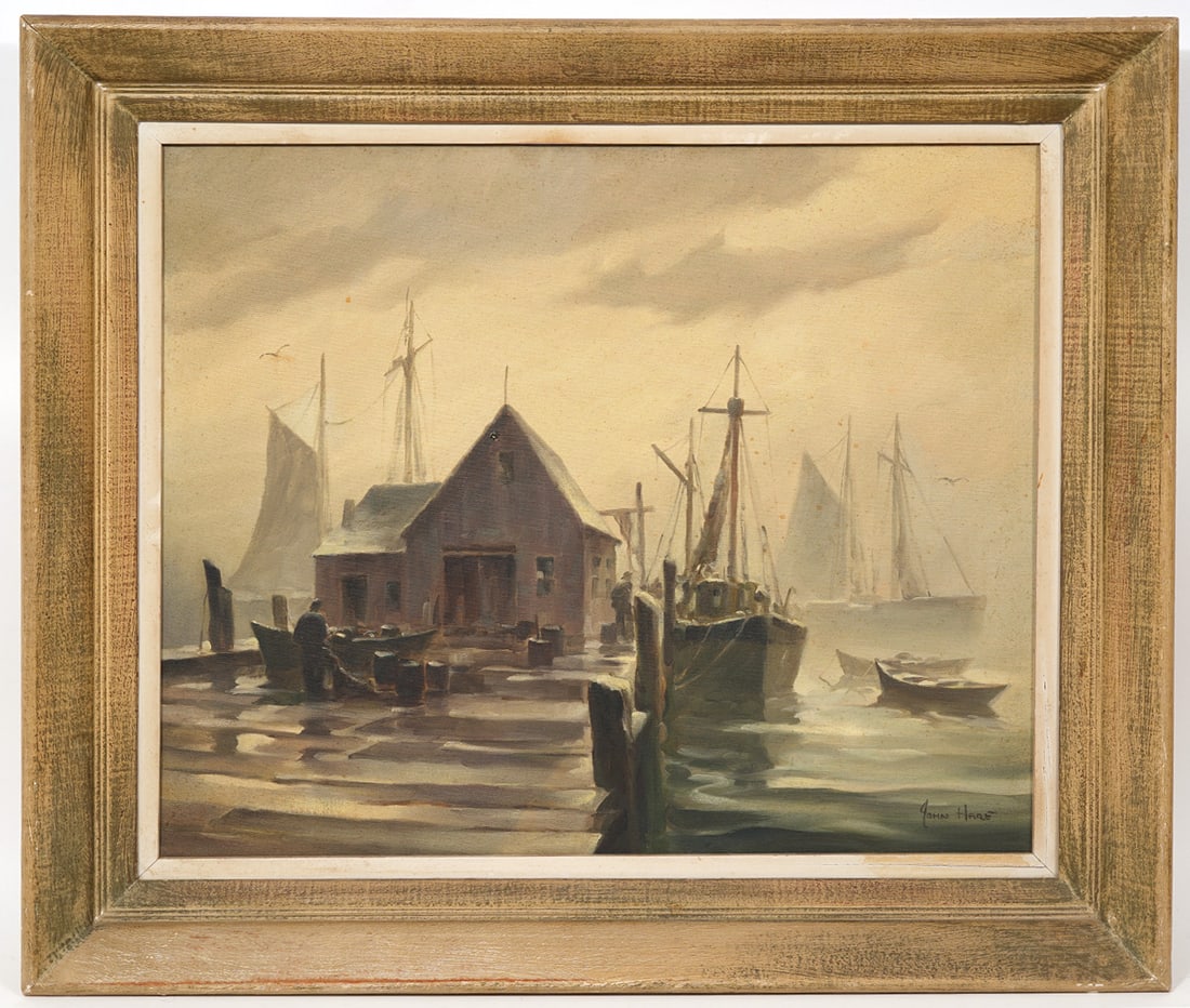 John Cuthbert Hare Provincetown O/C Painting (1 of 6)