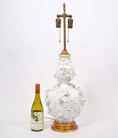 Chinese Blanc de Chine Vase Convert to Lamp
