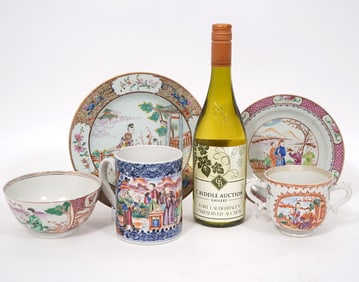 5 Assorted Chinese Handpainted Porcelain Wares