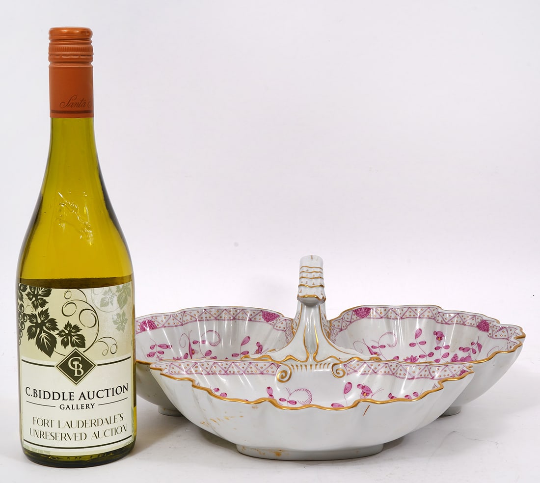 Meissen Porcelain Indian Pink Flower Serving Dish (1 of 7)