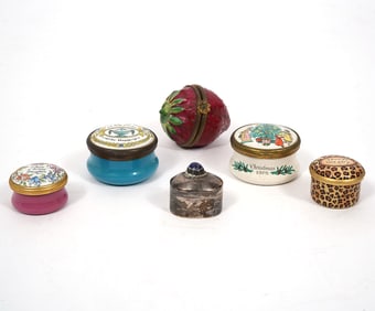 Group of Six Assorted Trinket Boxes