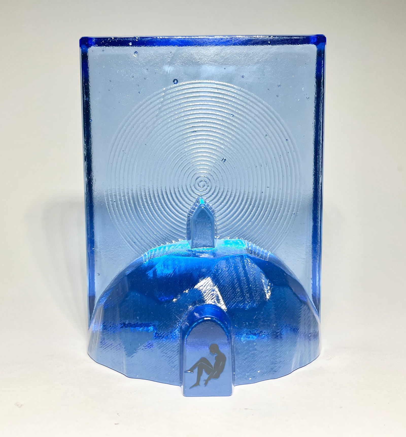 Kosta Boda Vallien "Blues Hideout" Glass Sculpture (1 of 7)